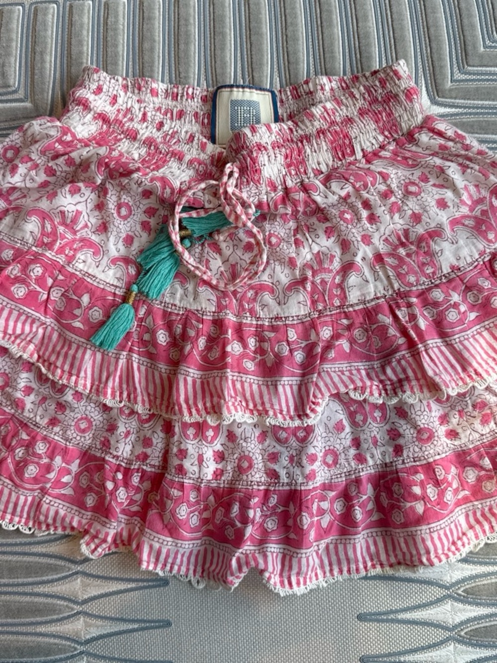 Hunter Bell girls batik pink print skirt size 10